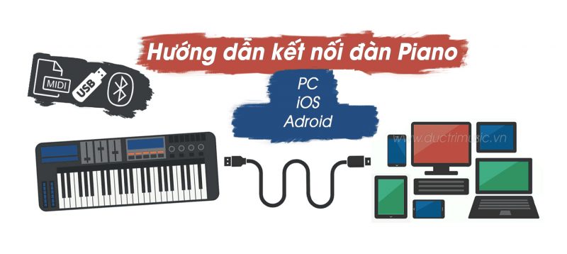 Cách kết nối đàn Piano với máy tính, iPad hoặc android