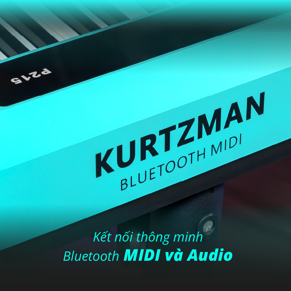 Kết nối thông minh Bluetooth MIDI và Audio trên đàn Kurtzman P215