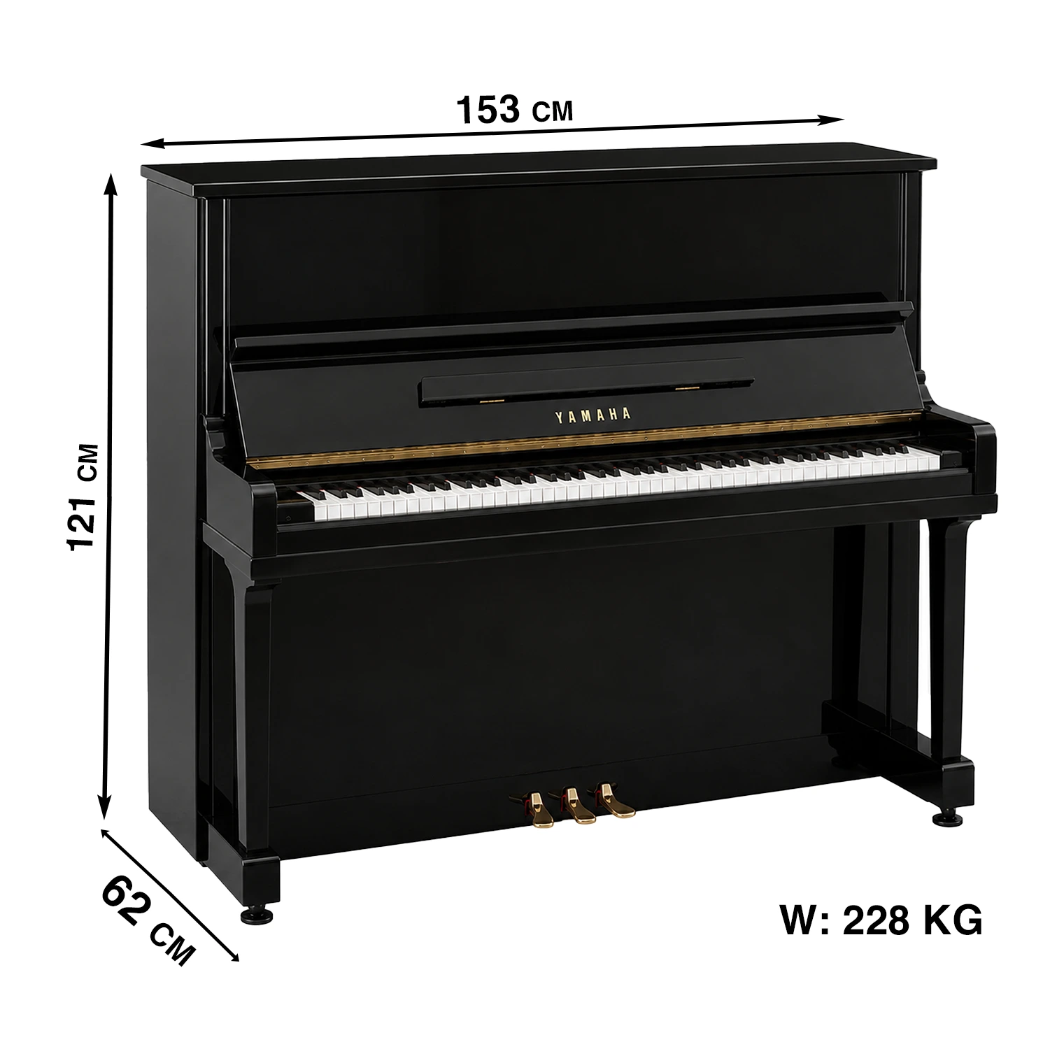 thông số kỹ thuật đàn YAMAHA U1A_minhphungmusic