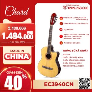 Đàn Guitar Classic Chard EC-3940CN