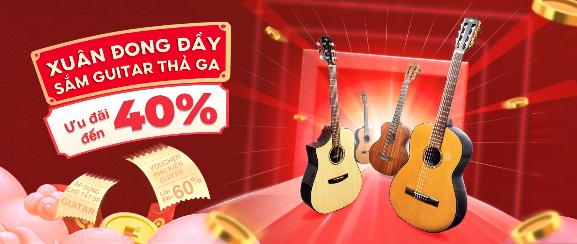 Ưu đãi đàn guitar đến 40%