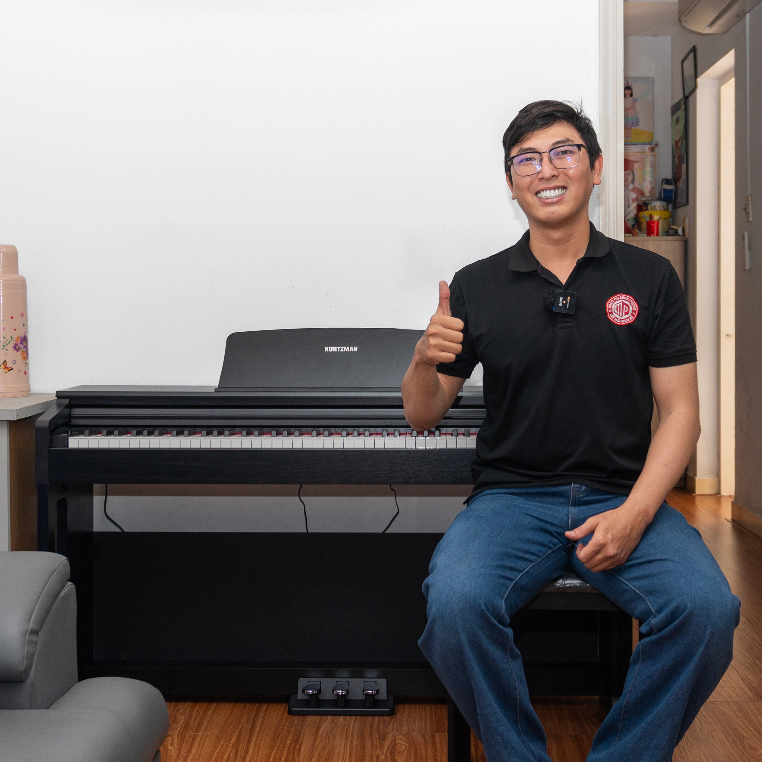 đàn piano điện kurtzman ks1 plus đen