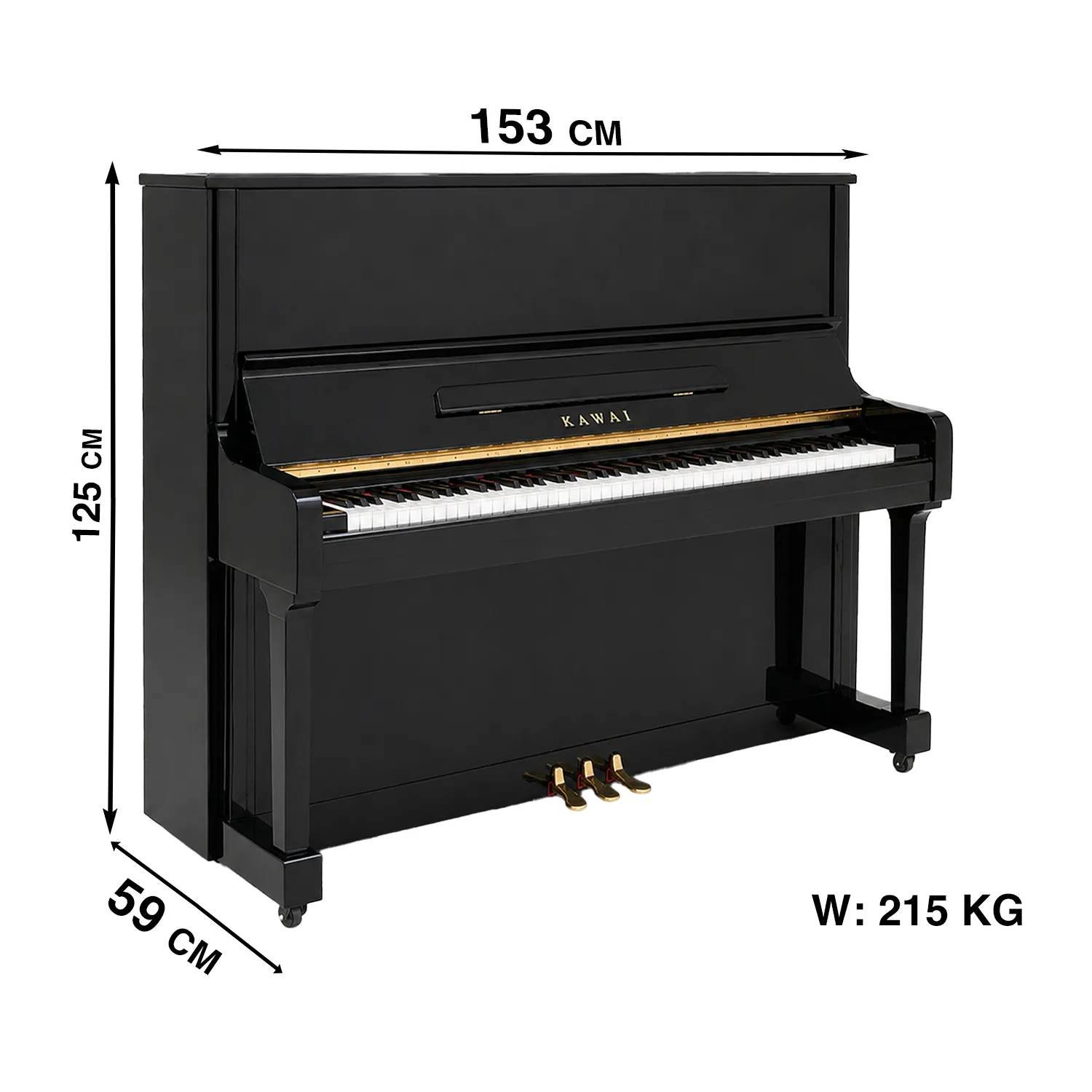 thông số kỹ thuật đàn piano cơ KAWAI BS2A