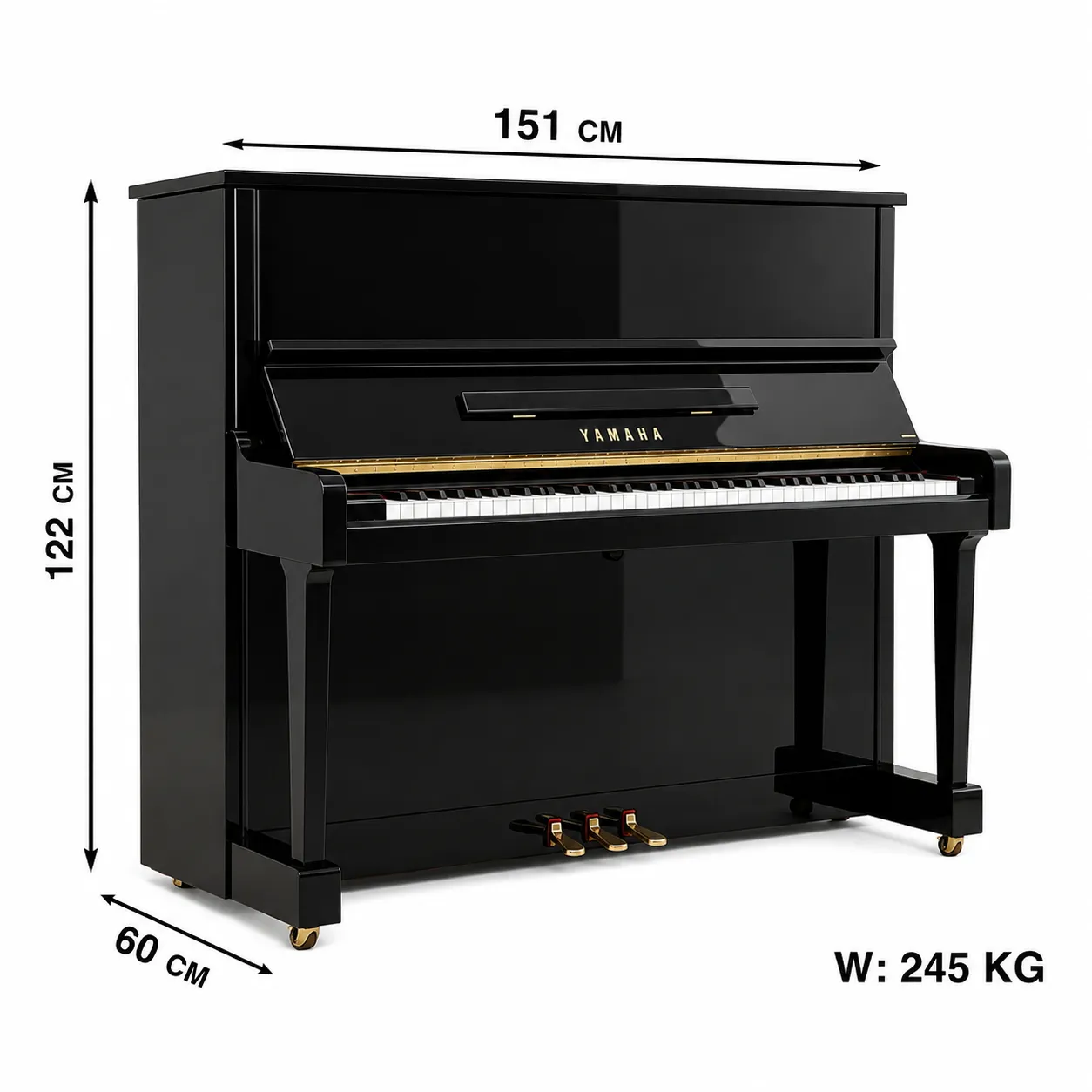 đàn piano cơ Yamaha MX90RBL - thông số kỹ thuật