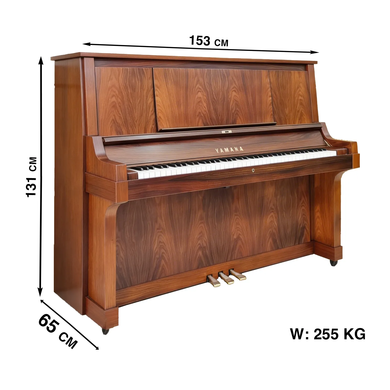 thông số kỹ thuật đàn piano cơ yamaha W101_minhphungmusic