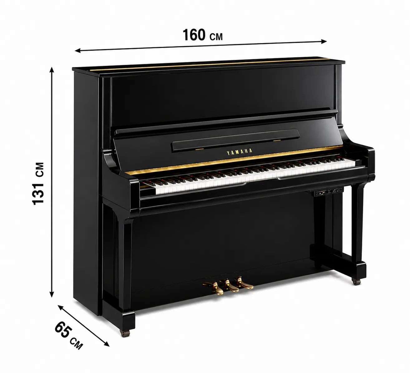 Dan piano co Yamaha YU3SXG - Thong so ky thuat