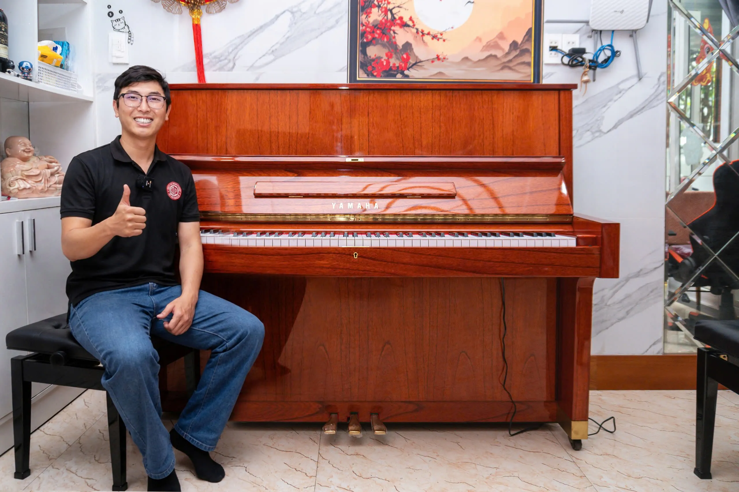 Bàn giao piano cơ Yamaha W104 về Tân Bình - 10