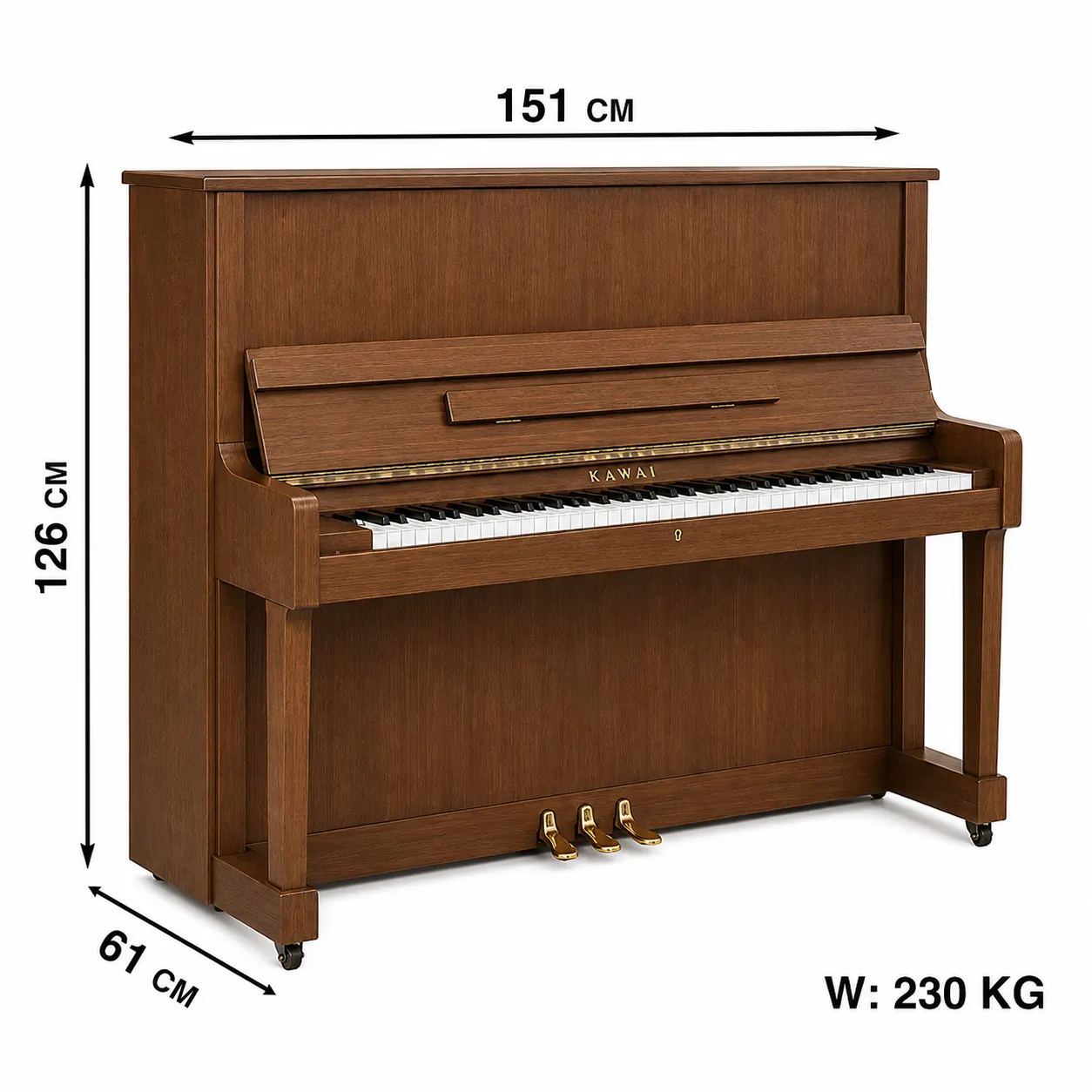 Đàn piano cơ Kawai KL602 WN(M) – thông số kỹ thuật Đàn piano cơ Kawai KL602 WN(M) - thông số kỹ thuật