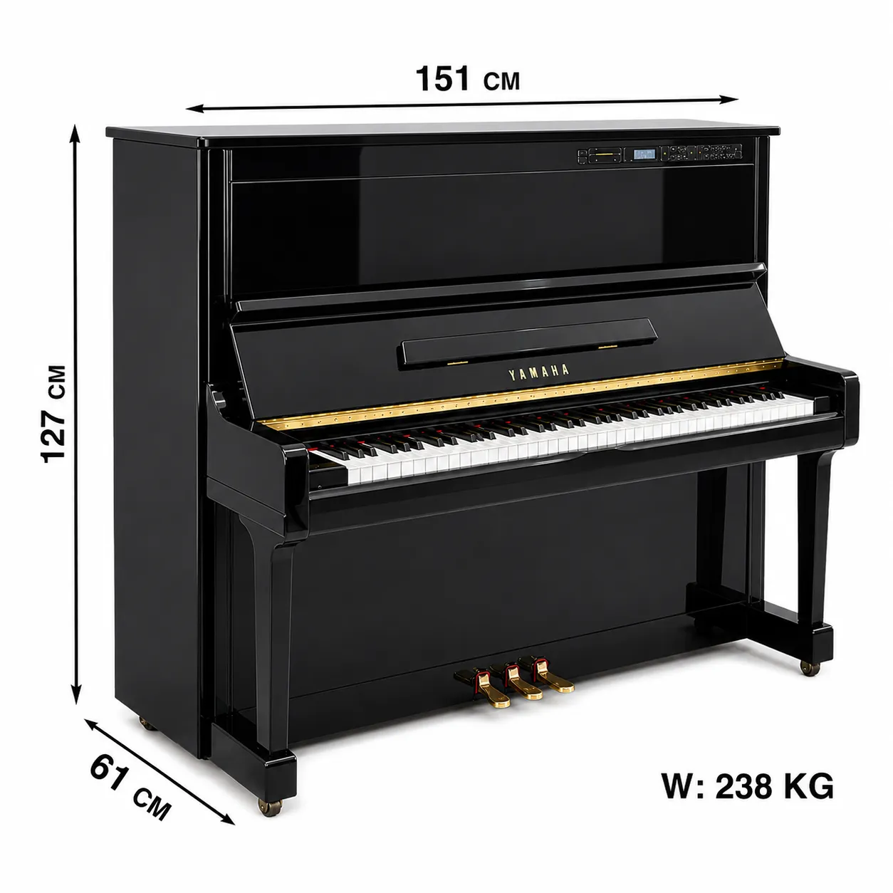 đàn piano cơ Yamaha MX101R - thông số kỹ thuật