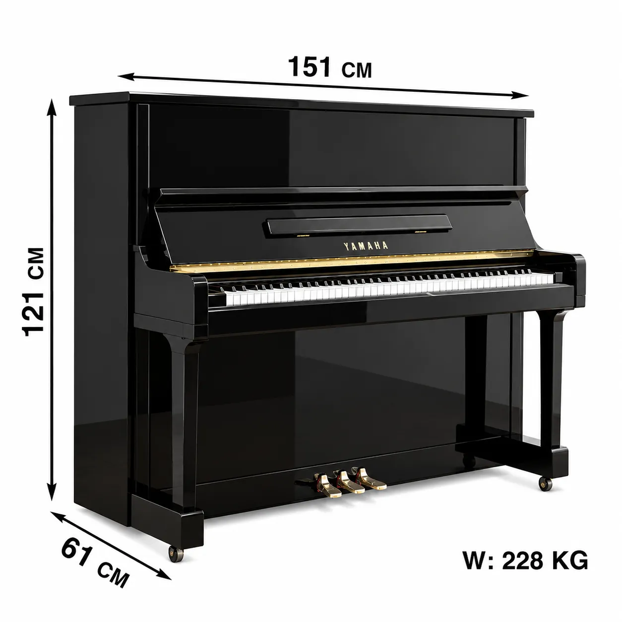 đàn piano cơ Yamaha U10A - thông số kỹ thuật