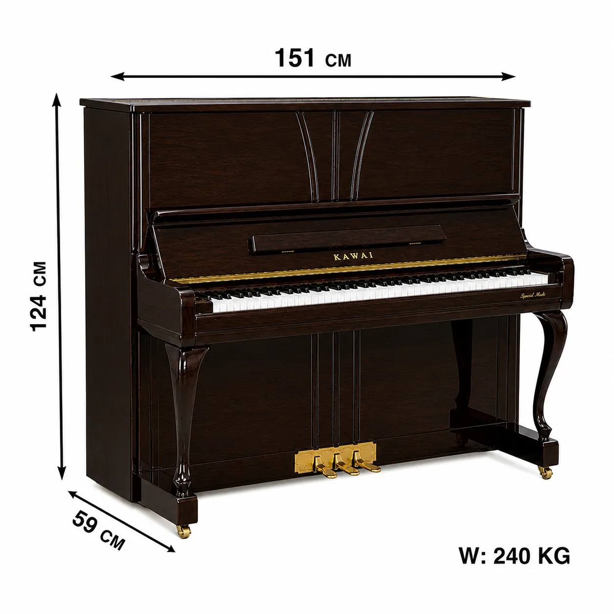 Đàn piano cơ Kawai DS60B WN(P) – thông số kỹ thuật Đàn piano cơ Kawai DS60B WN(P) - thông số kỹ thuật